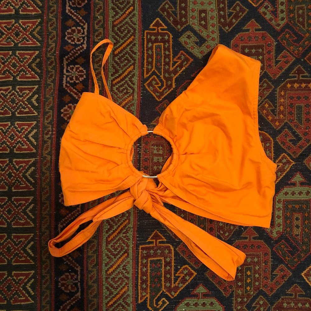 House of Sunny Cecile Crop Top in Orange - Picture 3 of 3